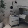 Bed Cabinets with Metal Legs 2 pcs Grey Sonoma 40x35x50 cm Colour grey sonoma Quantity in Package 2 