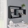 Wall Shelf Black 104x20x58.5 cm Engineered Wood Colour black Quantity in Package 1 Number of Pieces 