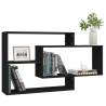 Stylish Black Wall Shelf 104x20x58.5 cm - Engineered Wood