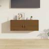 Honey Brown Wall Cabinet - Solid Pine Wood 80x30x30 cm