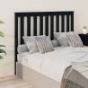 Bed Headboard Black 126x6x101 cm Solid Wood Pine Colour black Size 126 x 101 cm Quantity in Package 1 