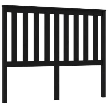 Stylish Black Wooden Bed Headboard - Solid Pine | HipoMarket