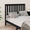 Stylish Black Wooden Bed Headboard - Solid Pine | HipoMarket