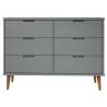 MOLDE Grey Drawer Cabinet - Solid Pine Wood | Hipo Market