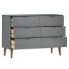 MOLDE Grey Drawer Cabinet - Solid Pine Wood | Hipo Market