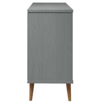 MOLDE Grey Drawer Cabinet - Solid Pine Wood | Hipo Market