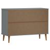 MOLDE Grey Drawer Cabinet - Solid Pine Wood | Hipo Market