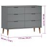 MOLDE Grey Drawer Cabinet - Solid Pine Wood | Hipo Market