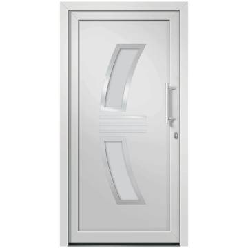 Front Door White 88x200 cm - Elegant & Secure Entry