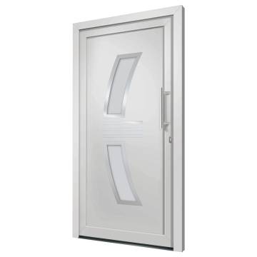 Front Door White 88x200 cm - Elegant & Secure Entry