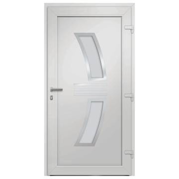 Front Door White 88x200 cm - Elegant & Secure Entry