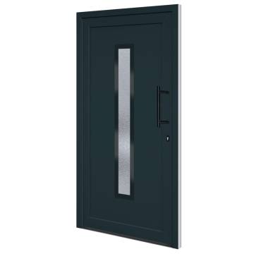 Front Door Anthracite 108x208 cm PVC for Enhanced Security