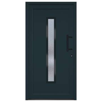 Front Door Anthracite 108x208 cm PVC for Enhanced Security