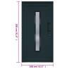 Front Door Anthracite 108x208 cm PVC for Enhanced Security