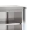 Stainless Steel Kitchen Wall Cabinet with Shelves - HipoMarket