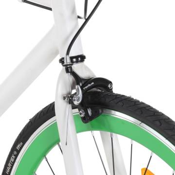 Fixed Gear Bike White & Green 700c 59 cm - Hipomarket