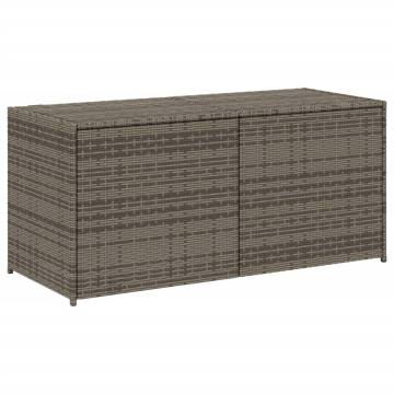 Garden Storage Box Grey 283L Poly Rattan - Durable & Stylish