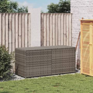 Garden Storage Box Grey 283L Poly Rattan - Durable & Stylish