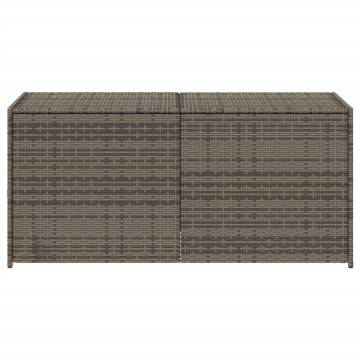 Garden Storage Box Grey 283L Poly Rattan - Durable & Stylish