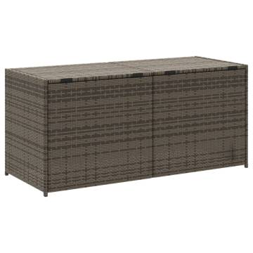 Garden Storage Box Grey 283L Poly Rattan - Durable & Stylish