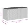 Garden Storage Box Grey 283L Poly Rattan - Durable & Stylish