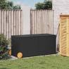 Garden Storage Box with Wheels - Black 283L Poly Rattan