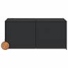 Garden Storage Box with Wheels - Black 283L Poly Rattan