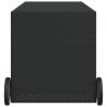 Garden Storage Box with Wheels - Black 283L Poly Rattan