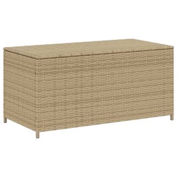 Garden Storage Box Mix Beige 190L - Durable Poly Rattan