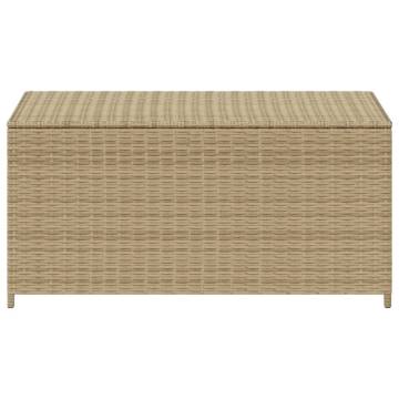 Garden Storage Box Mix Beige 190L - Durable Poly Rattan