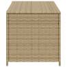 Garden Storage Box Mix Beige 190L - Durable Poly Rattan