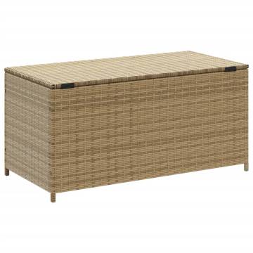 Garden Storage Box Mix Beige 190L - Durable Poly Rattan