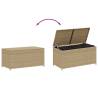 Garden Storage Box Mix Beige 190L - Durable Poly Rattan