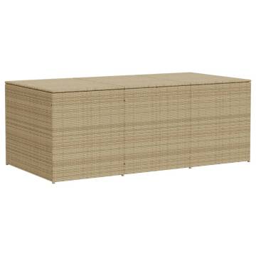 Garden Storage Box Mix Beige 984L - Durable Poly Rattan