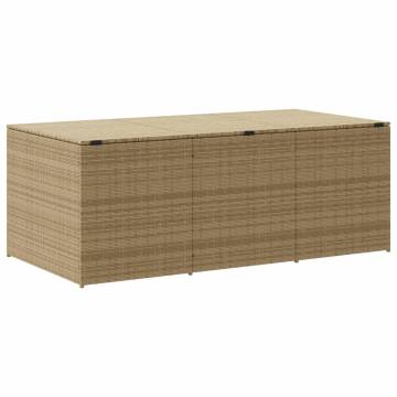 Garden Storage Box Mix Beige 984L - Durable Poly Rattan