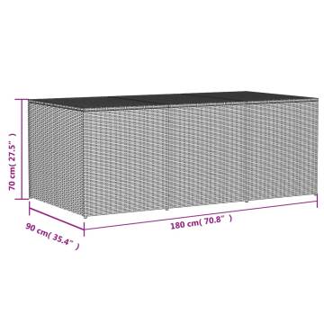 Garden Storage Box Mix Beige 984L - Durable Poly Rattan