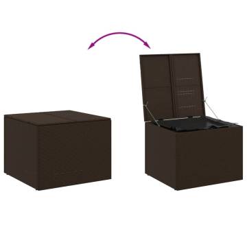 Garden Storage Box Brown 291L Poly Rattan | HipoMarket