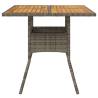 Garden Table with Acacia Wood Top - 80x80 cm Grey