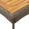 Garden Table with Acacia Wood Top - 80x80 cm Grey