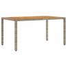 Garden Table with Acacia Wood Top - 150x90 cm Grey