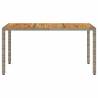 Garden Table with Acacia Wood Top - 150x90 cm Grey