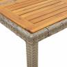 Garden Table with Acacia Wood Top - 150x90 cm Grey