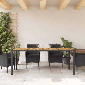 Durable Garden Table with Acacia Wood Top | Hipomarket UK