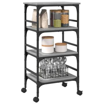 Kitchen Trolley Grey Sonoma - Stylish & Functional Storage