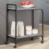 Kitchen Trolley Grey Sonoma 60.5x31x72.5 cm Engineered Wood Colour grey sonoma 