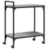 Kitchen Trolley Grey Sonoma - 60.5x31x72.5 cm Engineered Wood