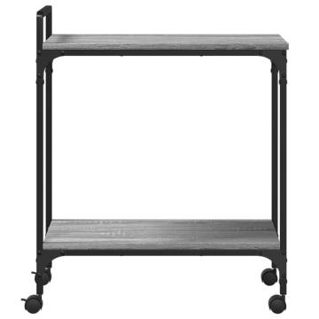 Kitchen Trolley Grey Sonoma - 60.5x31x72.5 cm Engineered Wood