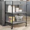 Kitchen Trolley Grey Sonoma - Engineered Wood | Hipomarket