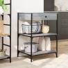 Kitchen Trolley Grey Sonoma - Engineered Wood | Hipomarket