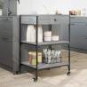 Kitchen Trolley Grey Sonoma - Engineered Wood | Hipomarket